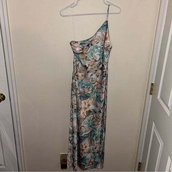 Significant Other Dresses & Skirts - Significant Other Floral One Shoulder Slip Maxi Dress